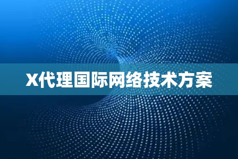 X代理国际网络技术方案 X代理国际网络技术方案