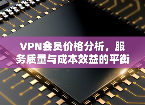 VPN会员价格分析，服务质量与成本效益的平衡